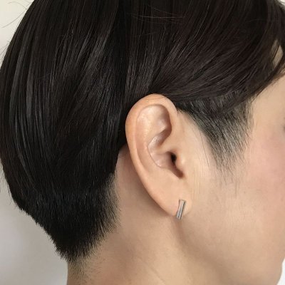 画像2: シンプルピアス Usukihi（うすきひ）Cuboid シルバーピアス Silver Silver925 Silver pierce ピアス Pierce シルバー シルバー925 シルバーアクセサリー