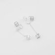 画像2: シンプルイヤリング　Aonibi（あおにび）Mini Cube シルバーイヤリング Silver Silver925 Silver earrings イヤリング Earring シルバー シルバー925 シルバーアクセサリー (2)