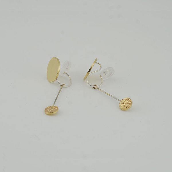 画像8: シンプルイヤリング Shibuki(しぶき)真鍮イヤリング 真鍮 Brass OUTLET イヤリング Earrings 真鍮アクセサリー 2WAY (8)