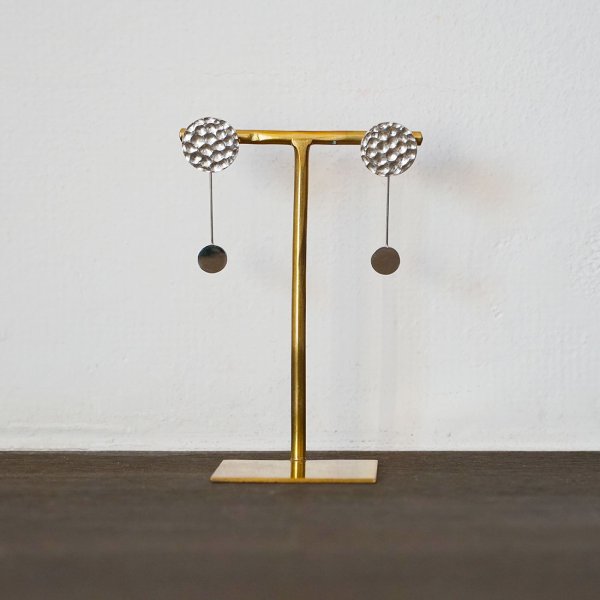 画像10: シンプルピアス　Kaede（かえで）槌目 シルバーピアス Silver Silver925 Silver pierce ピアス Pierce シルバー シルバー925 2WAY (10)