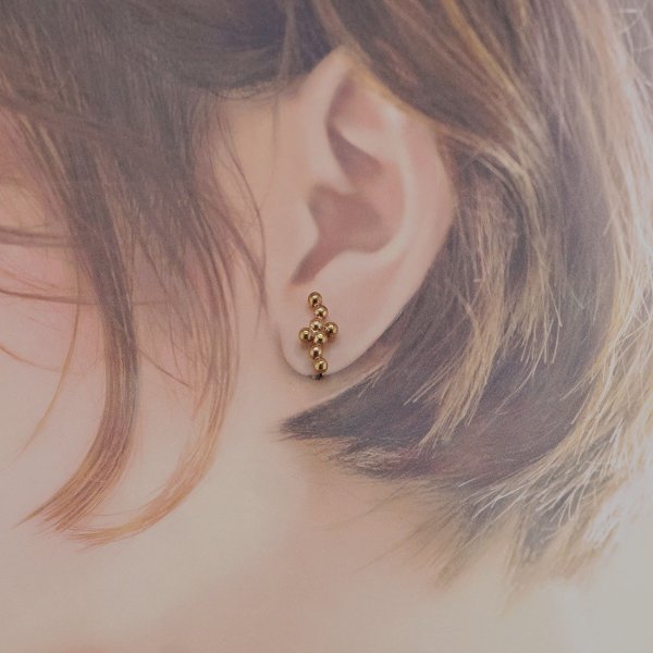 画像7: シンプルイヤリング　Seto（せと）真鍮イヤリング Brass 真鍮 Brass earring 真鍮アクセサリー イヤリング (7)
