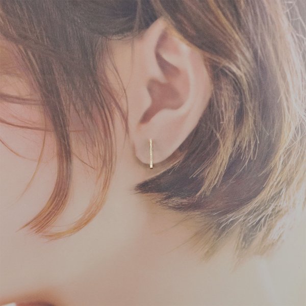 画像9: シンプルイヤリングKenage（けなげ）14kgfイヤリング 14kgf 14金ゴールドフィールド クリップイヤリング Earring (9)