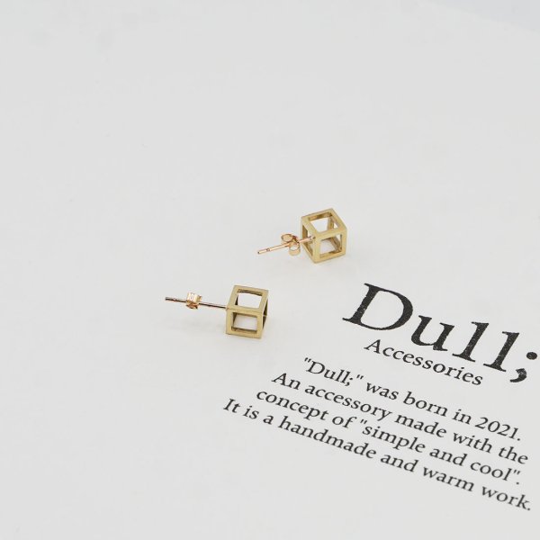 画像9: シンプルピアス Sumi （すみ）真鍮ピアス Brass 14kgf pierce ピアス ポスト (9)