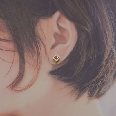 画像2: シンプルピアス Sumi （すみ）真鍮ピアス Brass 14kgf pierce ピアス ポスト