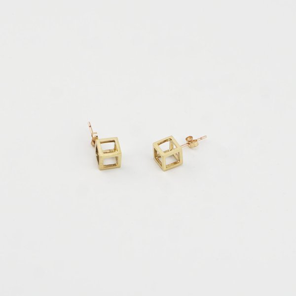 画像7: シンプルピアス Sumi （すみ）真鍮ピアス Brass 14kgf pierce ピアス ポスト (7)