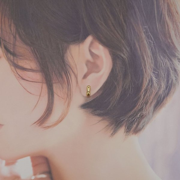 画像6: シンプルピアスEbi（えび）真鍮ピアス Brass 14kgf pierce ピアス ポスト 真鍮アクセサリー (6)