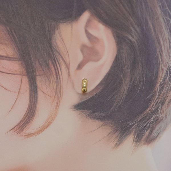 画像7: シンプルピアスEbi（えび）真鍮ピアス Brass 14kgf pierce ピアス ポスト 真鍮アクセサリー (7)