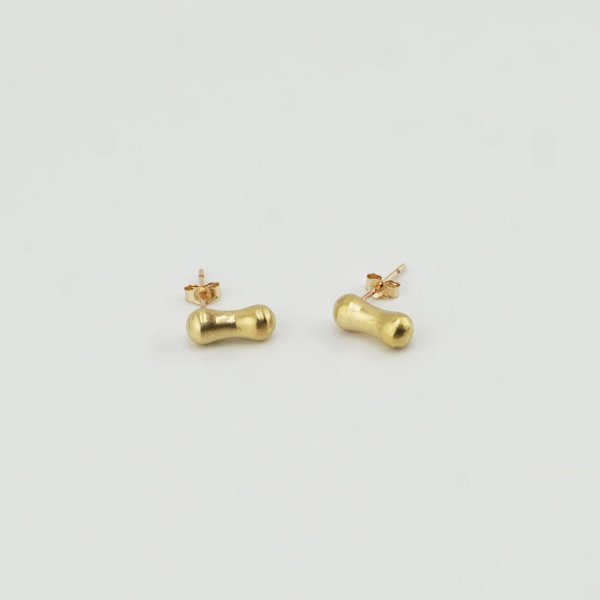 画像8: シンプルピアスEbi（えび）真鍮ピアス Brass 14kgf pierce ピアス ポスト 真鍮アクセサリー (8)