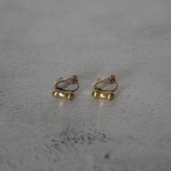 画像9: シンプルイヤリング Anzu（あんず）真鍮イヤリング Brass クリップイヤリング イヤリング (9)