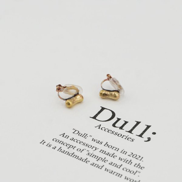 画像10: シンプルイヤリング Anzu（あんず）真鍮イヤリング Brass クリップイヤリング イヤリング (10)