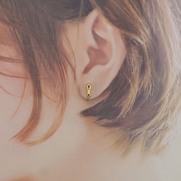 画像7: シンプルイヤリング Anzu（あんず）真鍮イヤリング Brass クリップイヤリング イヤリング (7)