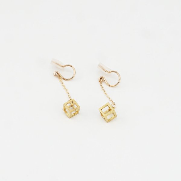 画像10: シンプルイヤリング Benihi（べにひ）真鍮イヤリング Brass 14kgf クリップイヤリング イヤリング (10)