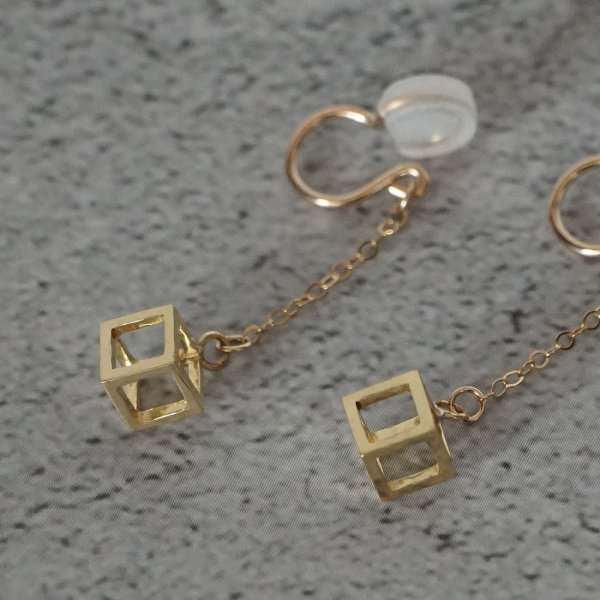 画像11: シンプルイヤリング Benihi（べにひ）真鍮イヤリング Brass 14kgf クリップイヤリング イヤリング (11)