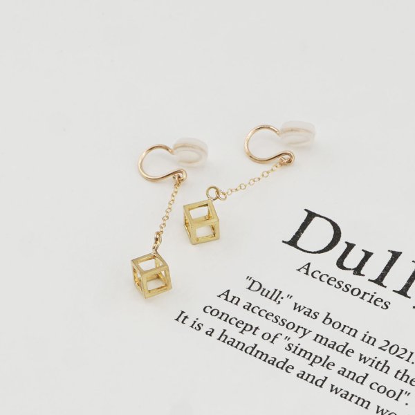 画像12: シンプルイヤリング Benihi（べにひ）真鍮イヤリング Brass 14kgf クリップイヤリング イヤリング (12)