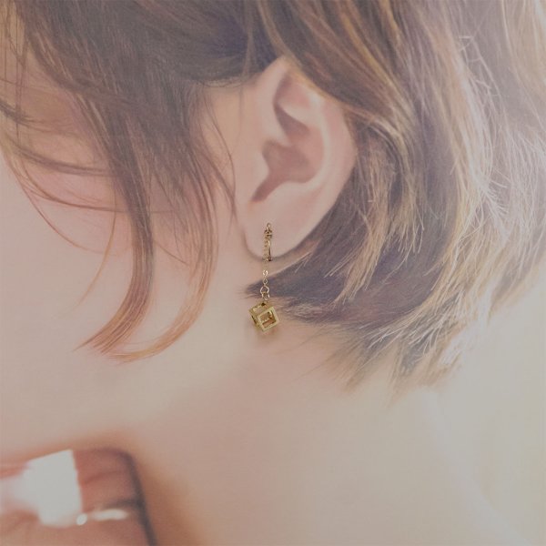 画像8: シンプルイヤリング Benihi（べにひ）真鍮イヤリング Brass 14kgf クリップイヤリング イヤリング (8)