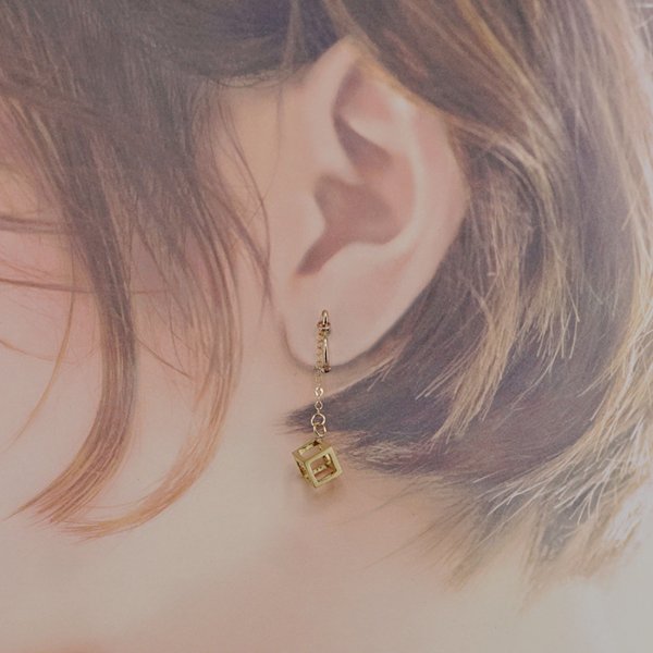 画像9: シンプルイヤリング Benihi（べにひ）真鍮イヤリング Brass 14kgf クリップイヤリング イヤリング (9)