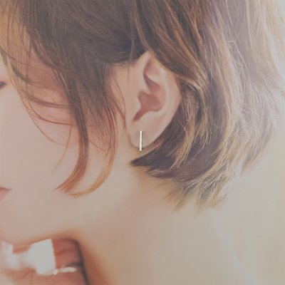 画像2: シンプルイヤリング Mangekyo（まんげきょう）シルバーイヤリング Silver950 シルバー クリップイヤリング Earring