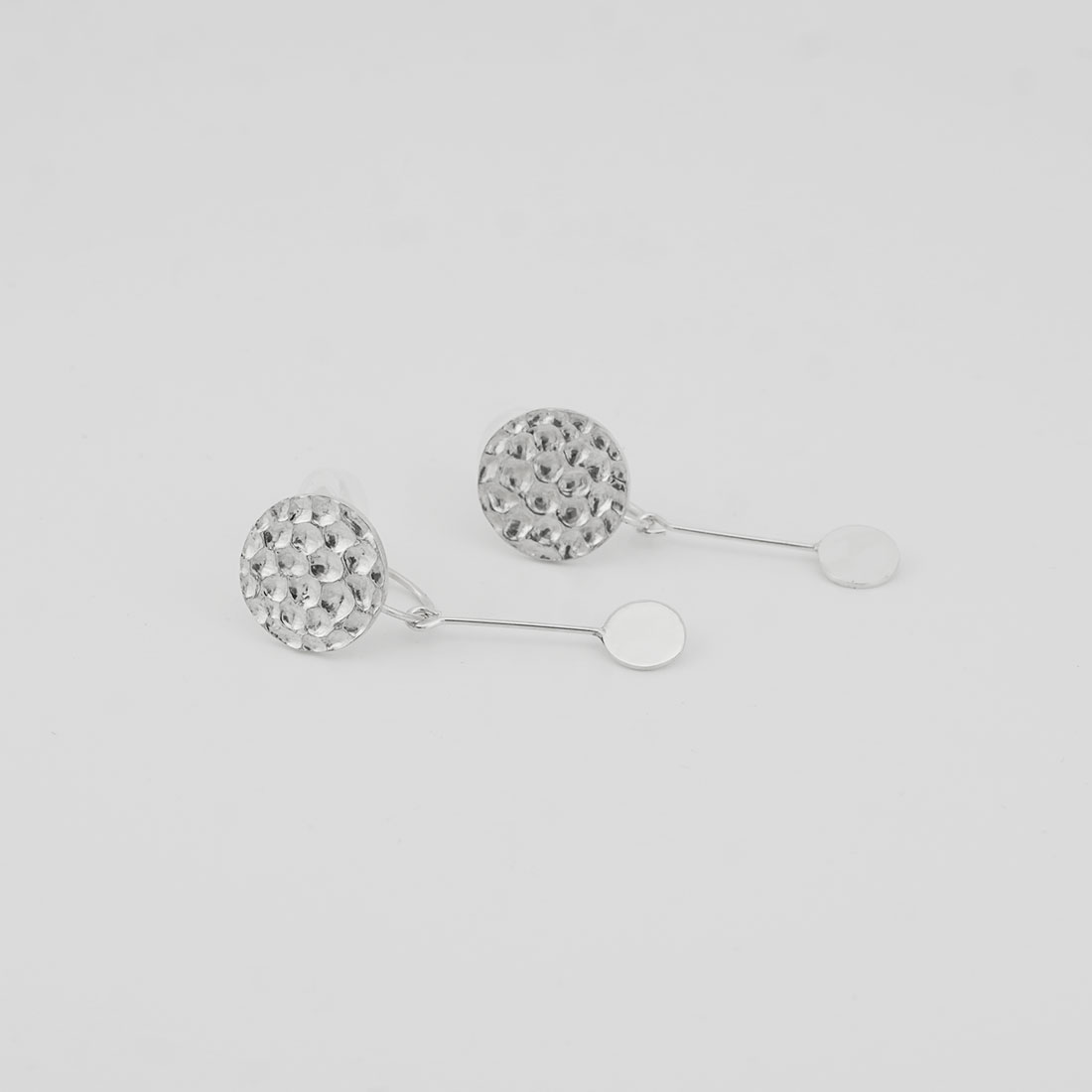 シンプルイヤリングMomi（もみ）槌目 シルバーイヤリング Silver Silver925 Silver earring イヤリング Earring シルバー シルバー925 2WAY